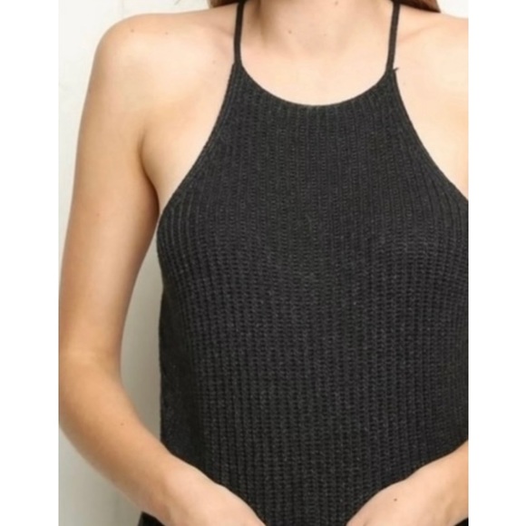 Brandy Melville Tops Brandy Melville Eden Knit Tank In Charcoal Poshmark